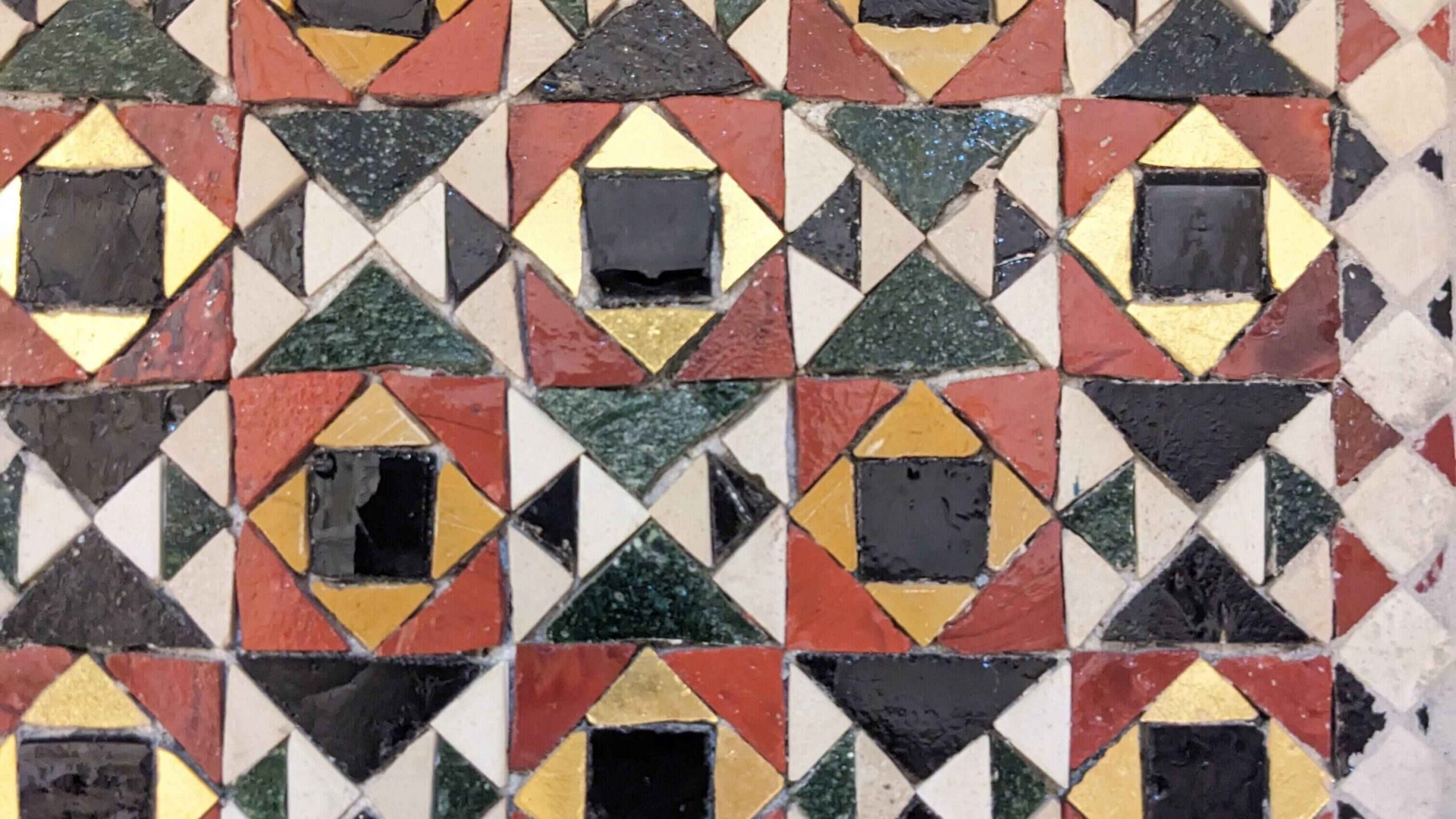 Japan market entry presentation slide featuring authentic Italian Opus Sectile accent design for Japanese B2B audience